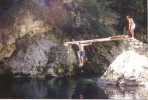 Swimming in the Cares Gorge